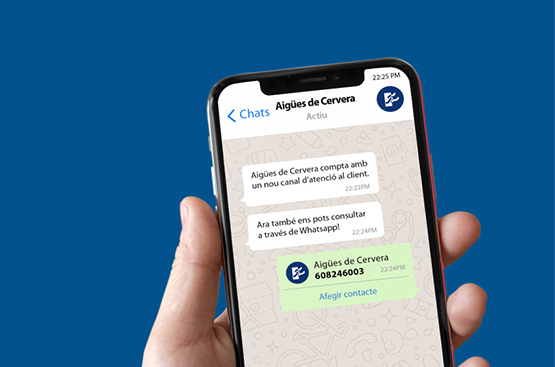 Ir a la noticia Posem en marxa un nou canal d’atenció directa per Whatsapp 